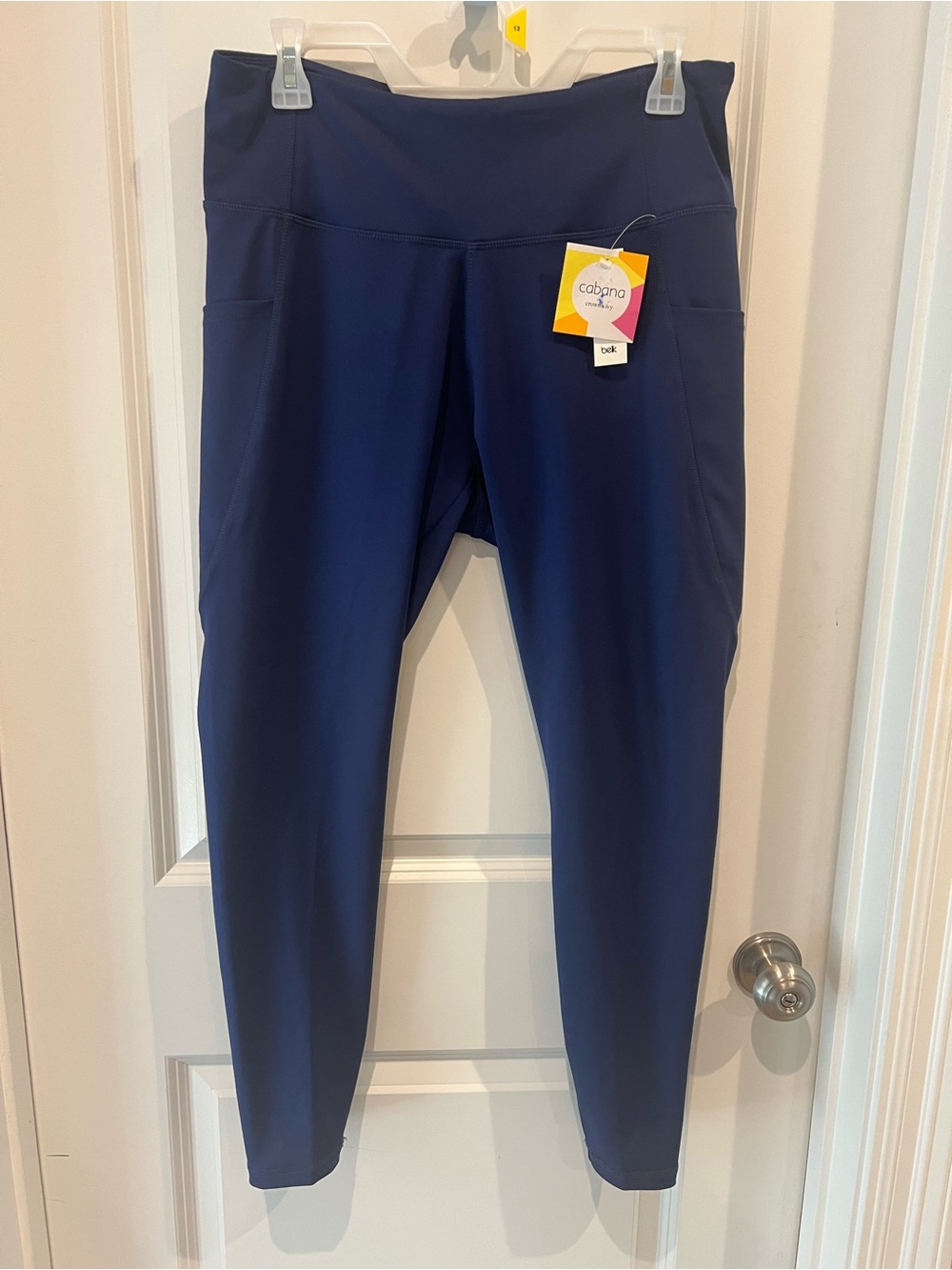 crown & ivy Deep Navy High-Rise Leggings with Side Pockets